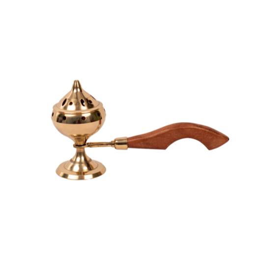 Handcrafted Brass Small Ball Loban/Jhuna Burner