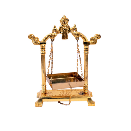 Handcrafted Brass Laddu Gopal God Jhula