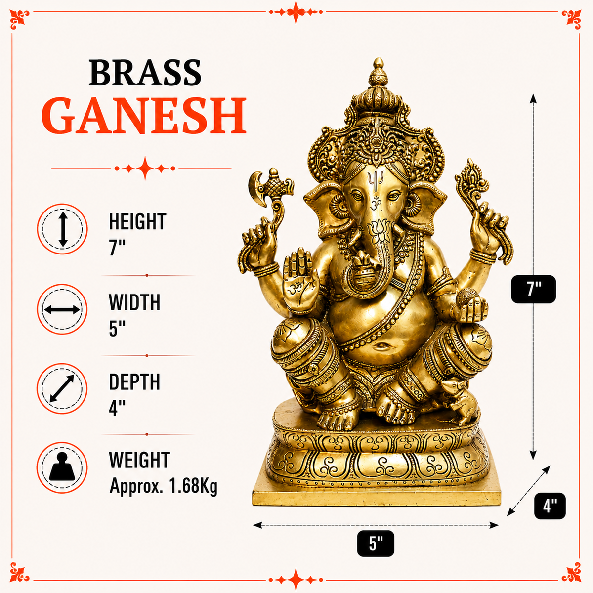 Seated Lord Ganesha Idol