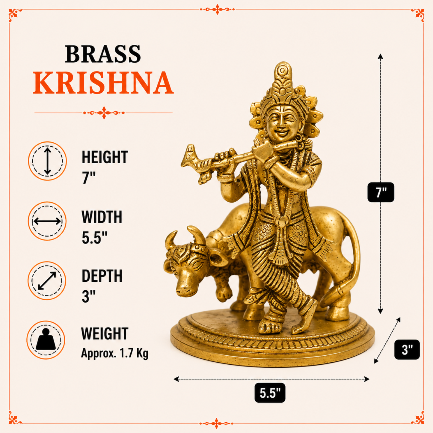 Lord Krishna with Cow