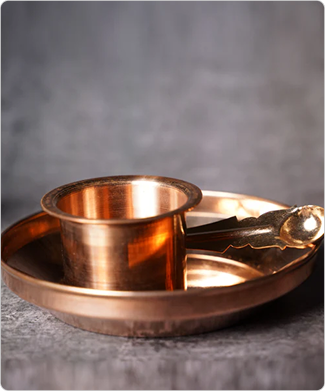Holy Panchapatra Copper Set