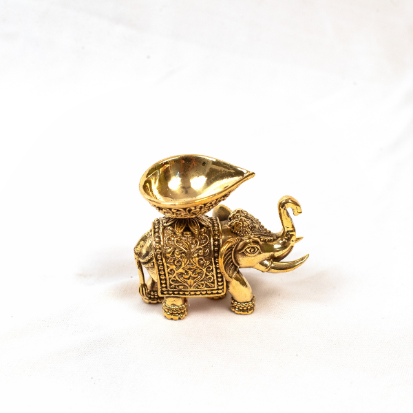 Elephant Lighting Brass Diya