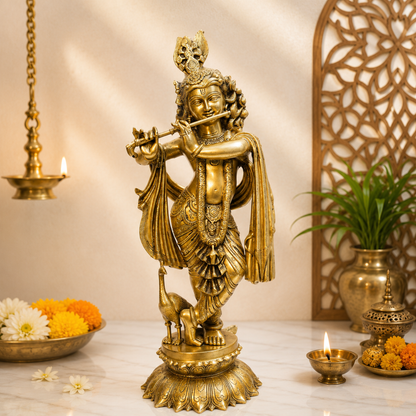 Lord Krinsha idol with Peacock
