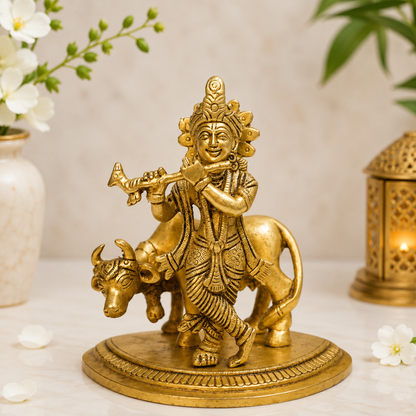 Lord Krishna with Cow