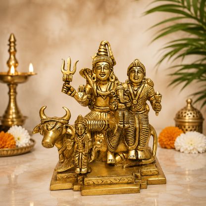 Shiv Parivar Idol with Nandi
