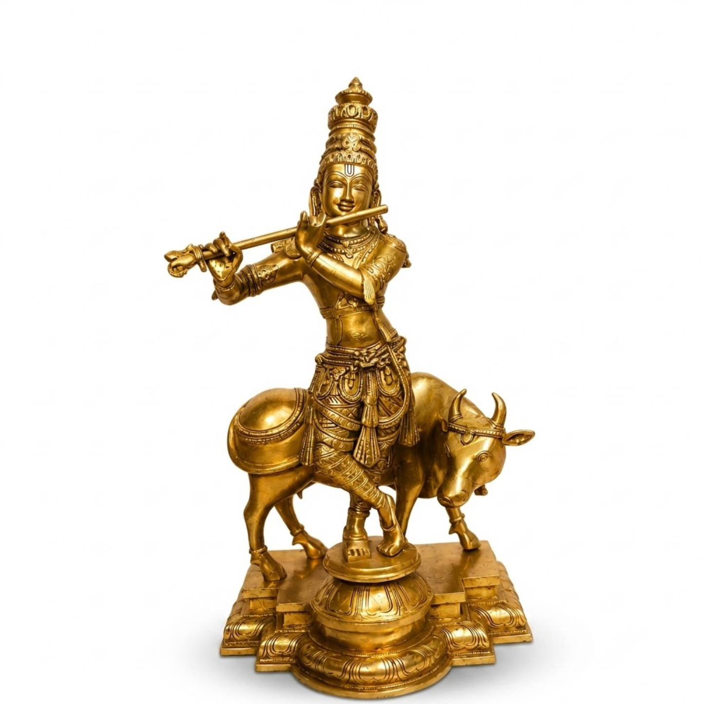 Lord Krishna Idol with Cow