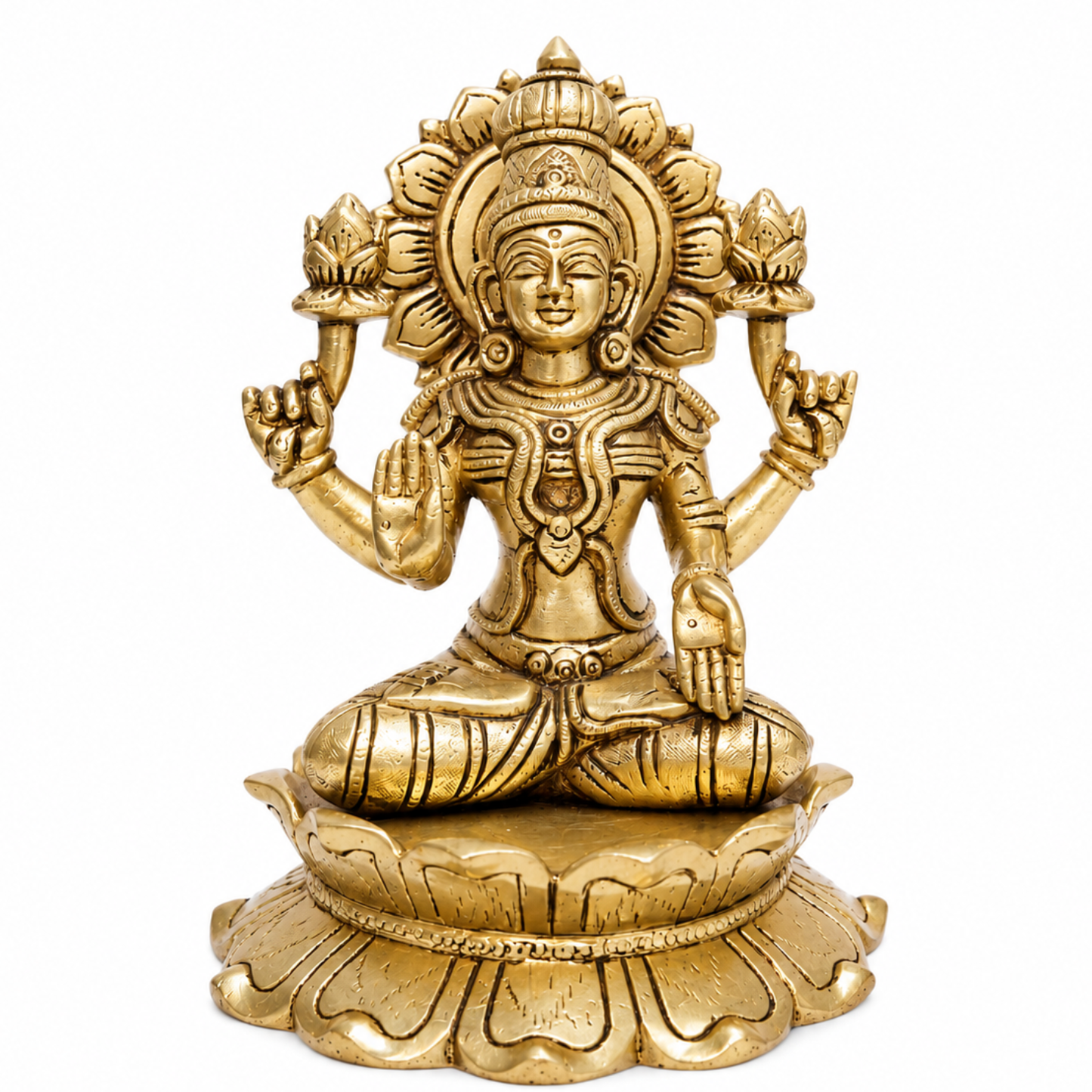 Goddess Lakshmi on Lotus Pedestal