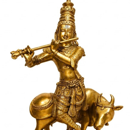 Lord Krishna Idol with Cow