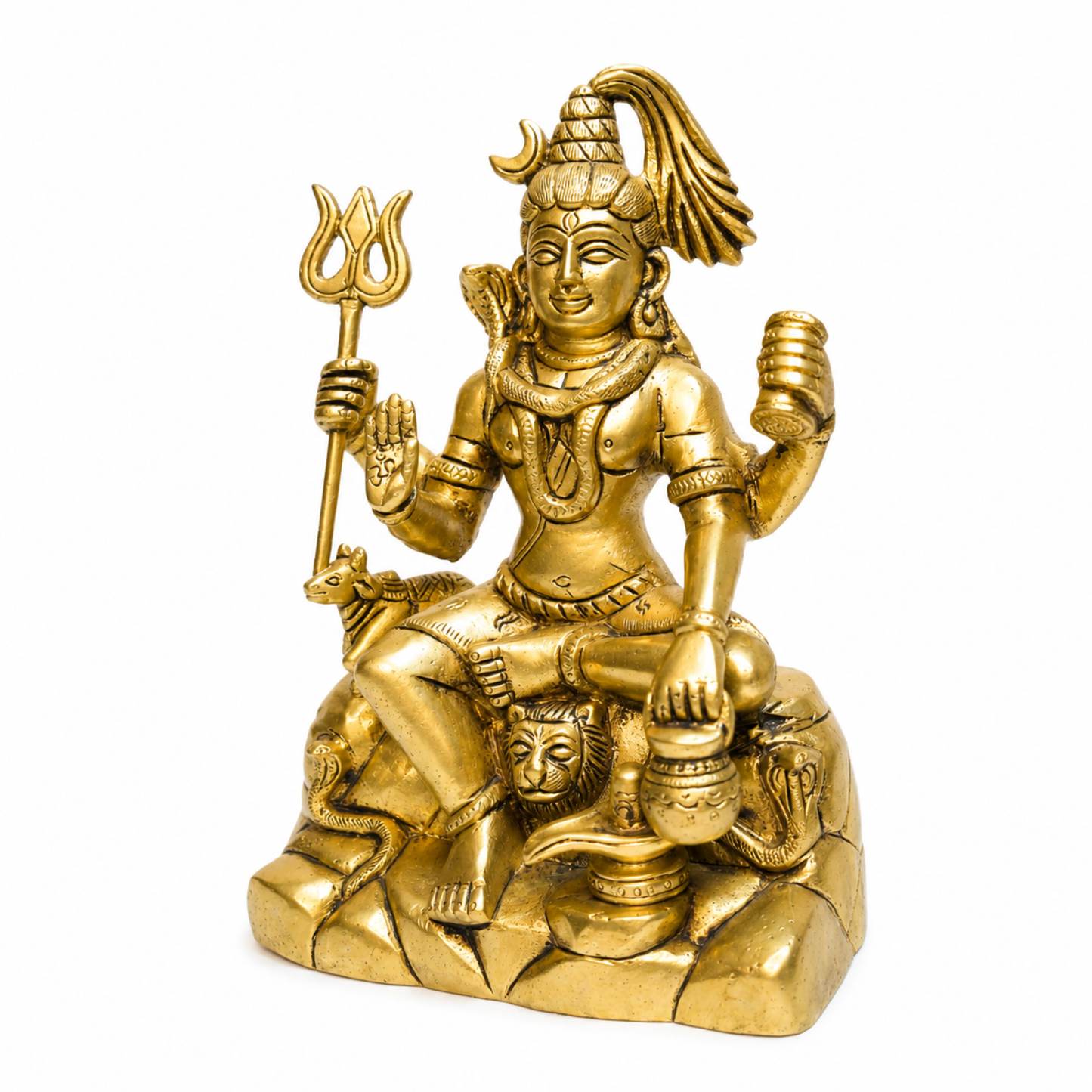 Lord Shiva with Kamadhenu Cow & Calf