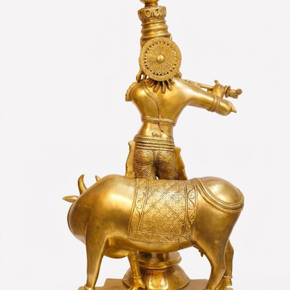Lord Krishna Idol with Cow