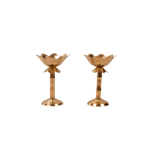 kamal Stand Table Brass Diya