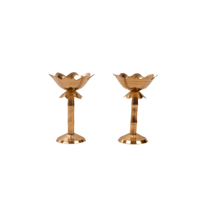 kamal Stand Table Brass Diya