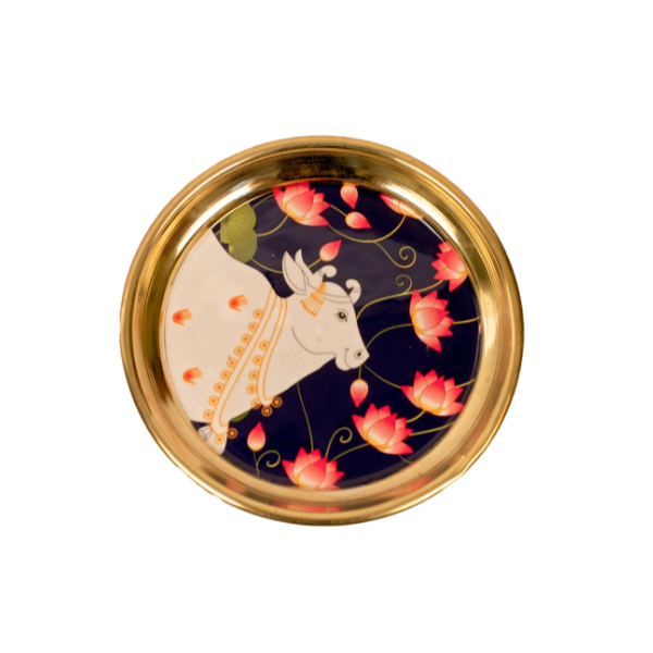 Handcrafted Cow Print Plate Set