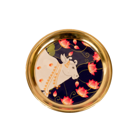 Handcrafted Cow Print Plate Set