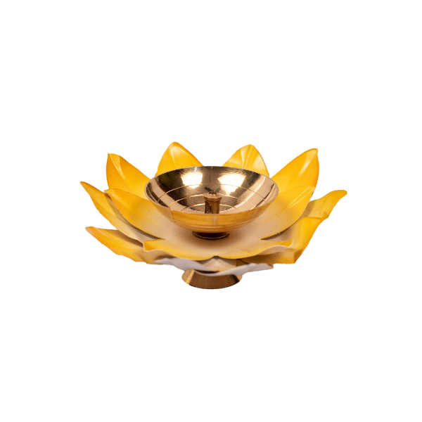 Yellow Lighting Brass Diya