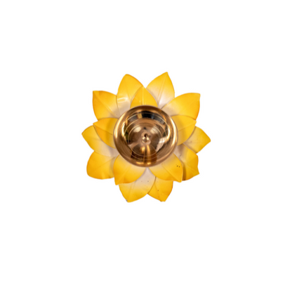 Yellow Lighting Brass Diya