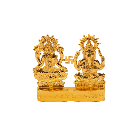 Handcrafted Laxmi Ganesh-Small Idol