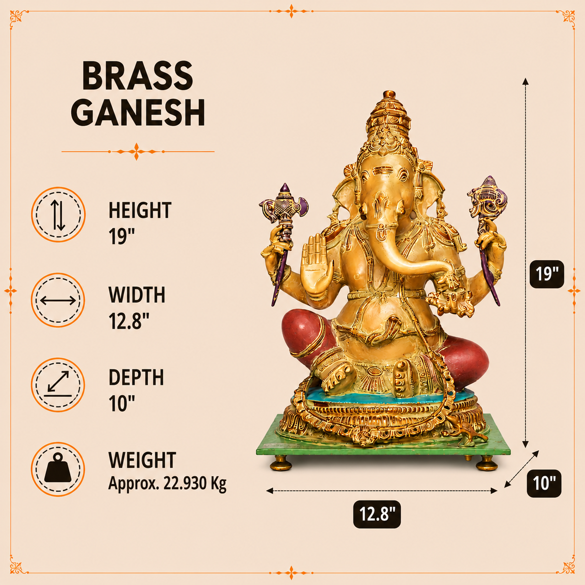 Seated Lord Ganesha Idol