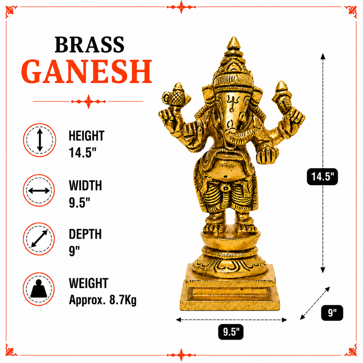 Standing Lord Ganesh Idol