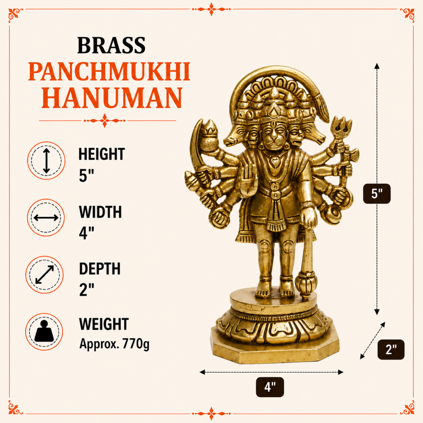 Five-Faced Hanuman Murti