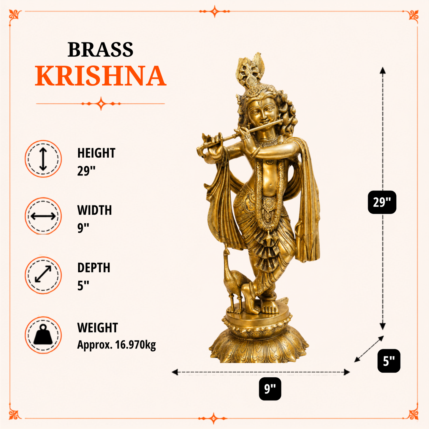 Lord Krinsha idol with Peacock