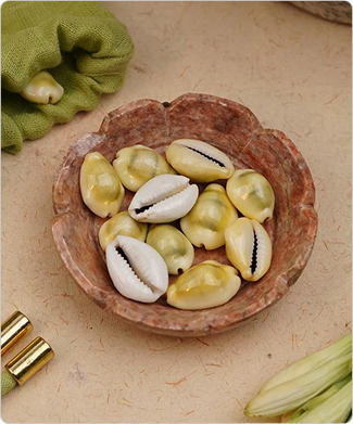 Yellow Kawri/Kaudi/Cowrie For Dhanteras