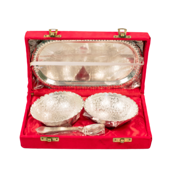 Handcrafted German  Silver Platted Brass Bowl