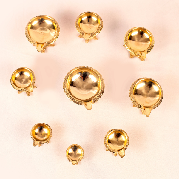 Handcrafted Lighting Brass Kuber Mix Diya